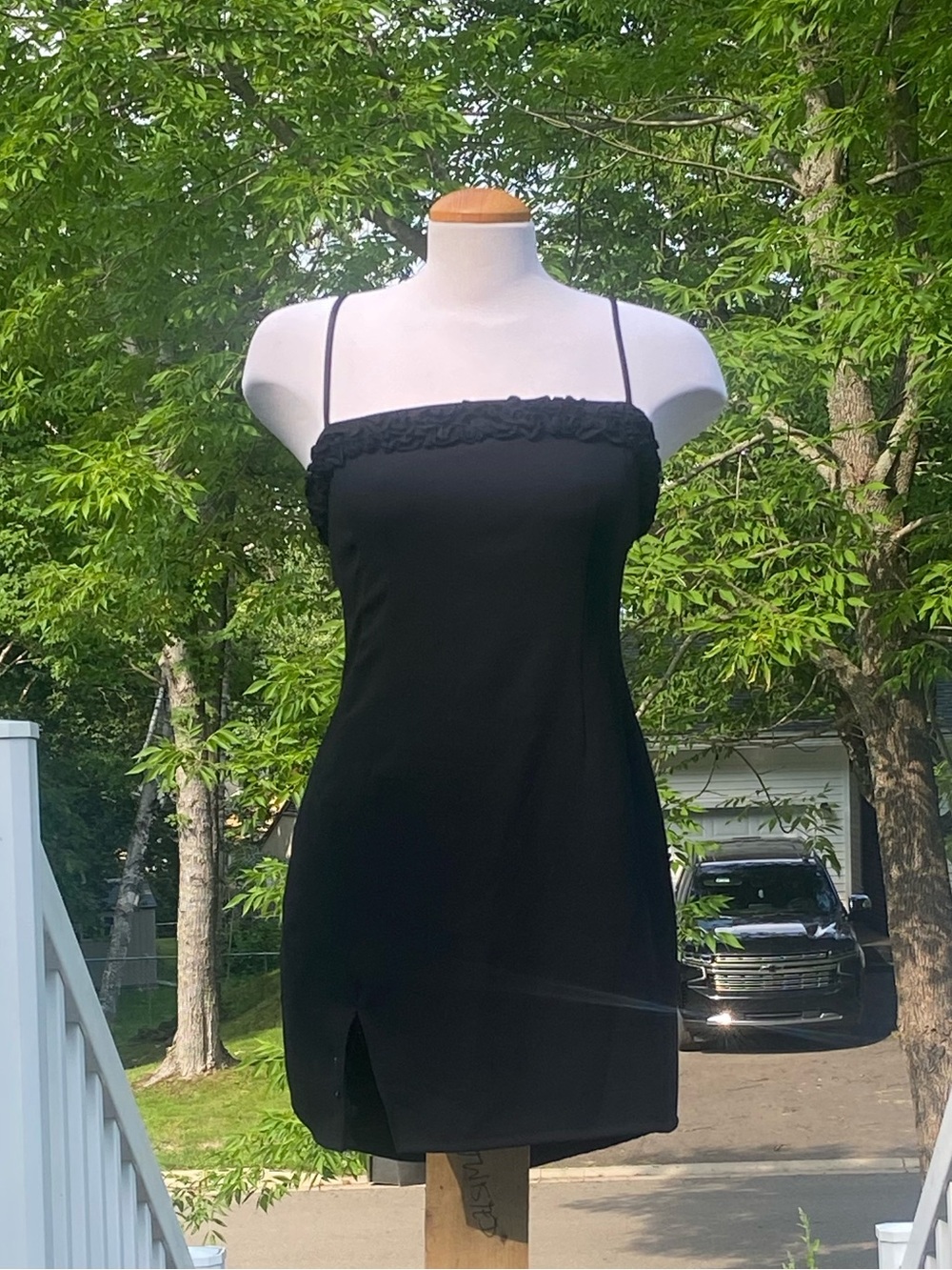 Nine West VINTAGE Little Black Dress with cute ruffle